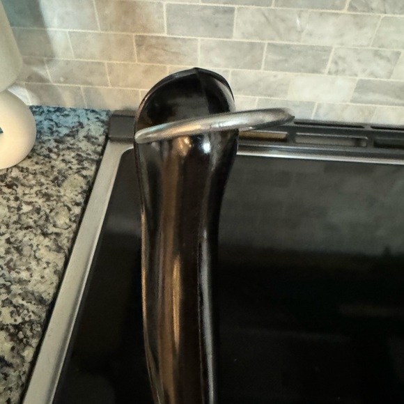 1950s Serendipity Pink and Black Spaghetti Enamel Frypan and Lid - Picture 6 of 8